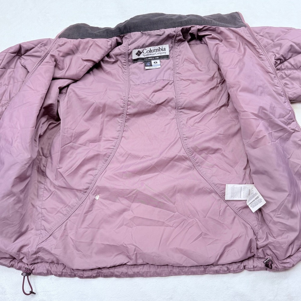 Columbia Sportswear Women Purple Quilted Interchange Zip Up Jacket Small XL - Picture 11 of 15